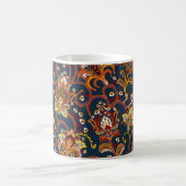 Handgezeichnete Blume: farbiges Marinemuster Kaffeetasse (Mittel)