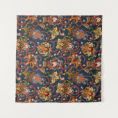 Handgezeichnete Blume: farbiges Marinemuster Wandteppich (Vorderseite (Horizontal))