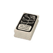 Handgezeichnete Blume Fett Retro Ex Libris Buch Gummistempel (Stempel)