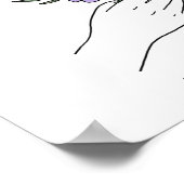 Handgezeichnete Blume für das motivierend Inspirat Poster (Ecke)