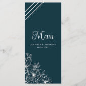 Handgezeichnete Blume Menükarte (Vorderseite)