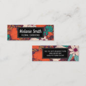 Handgezeichnete Blume Mini Visitenkarte (Vorne/Hinten)