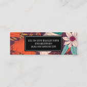 Handgezeichnete Blume Mini Visitenkarte (Rückseite)