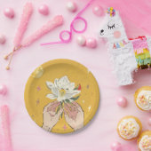 Handgezeichnete Blume mit Lily Pappteller (Party)