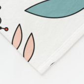 Handgezeichnete Blume nahtlos Fleecedecke (Ecke)