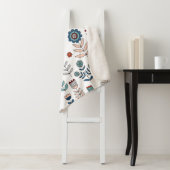 Handgezeichnete Blume nahtlos Sherpadecke (Beispiel)
