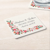 Handgezeichnete Blume Rechteckiger Pappuntersetzer (angewinkelt)