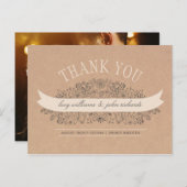 Handgezeichnete Blume | Rustikaler Blumendanke Postkarte (Vorne/Hinten)