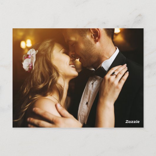 Handgezeichnete Blume | Rustikaler Blumendanke Postkarte (Rückseite)