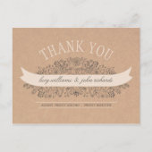 Handgezeichnete Blume | Rustikaler Blumendanke Postkarte (Vorderseite)