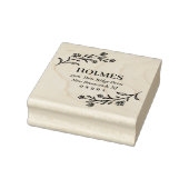 Handgezeichnete Blume Sprigs Name und Anschrift Gummistempel (Stempel)