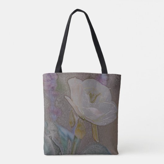 Handgezeichnete Blume Taschentasche - Blume Art Tasche (Rückseite)