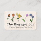 Handgezeichnete Blume Visitenkarte (Vorderseite)