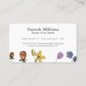 Handgezeichnete Blume Visitenkarte (Rückseite)