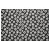 Handgezeichnete Blume - Weiß auf Schwarz Stoff (Fat Quarter (45,7 x 55,9 cm))