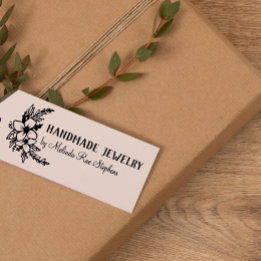 Handgezeichnete Blumen & Grün Handgefertigt Gummistempel