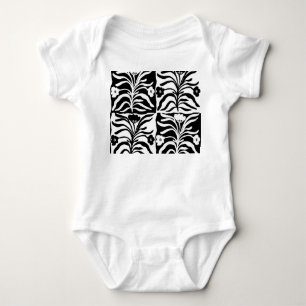 Handgezeichnete Blumen: Vintage-Abstrakt Baby Strampler