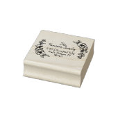 Handgezeichnete Blumenhandschrift Name und Anschri Gummistempel (Stempel)
