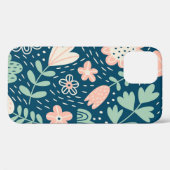 Handgezeichnete, blumenstilische Stoffe. Nahtmuste Case-Mate iPhone Hülle (Rückseite (Horizontal))