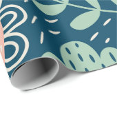 Handgezeichnete, blumenstilische Stoffe. Nahtmuste Geschenkpapier (Rolleneckpunkt)