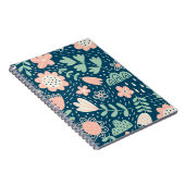 Handgezeichnete, blumenstilische Stoffe. Nahtmuste Notizblock (Rechte Seite)