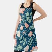 Handgezeichnete, blumenstilische Stoffe. Nahtmuste Schürze (InSitu)