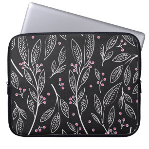 Handgezeichnete Blüte: Nahtloses Design Laptopschutzhülle