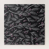 Handgezeichnete Blüte: Nahtloses Design Puzzle (Horizontal)