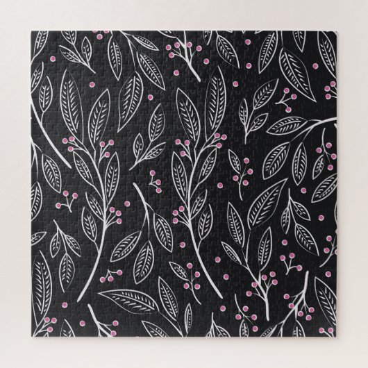 Handgezeichnete Blüte: Nahtloses Design Puzzle (Vertikal)