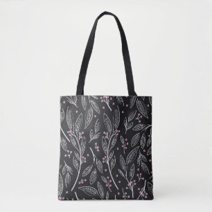 Handgezeichnete Blüte: Nahtloses Design Tasche