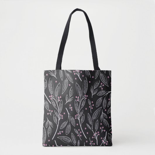 Handgezeichnete Blüte: Nahtloses Design Tasche (Vorderseite)