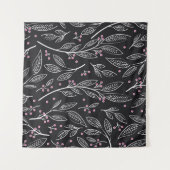 Handgezeichnete Blüte: Nahtloses Design Wandteppich (Vorderseite (Horizontal))