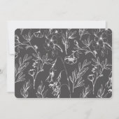 Handgezeichnete Blütenblätter Save the Date (Rückseite)