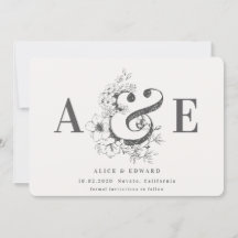 Handgezeichnete Blütenblätter Save the Date