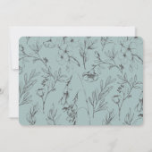 Handgezeichnete Blütenblätter Save the Date (Rückseite)