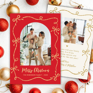 Handgezeichnete Bögen Arch 2 Foto Frohe Weihnachte Feiertagskarte