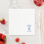 Handgezeichnete Bogen Custom Cocktail Geburtstagsf Serviette (Beispiel)