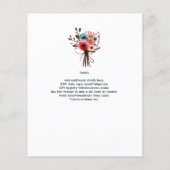 Handgezeichnete Boho Bride Groom Funny Wedites (Rückseite)