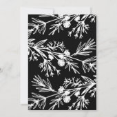 Handgezeichnete botanische Blätter Save the Date Einladung (Rückseite)