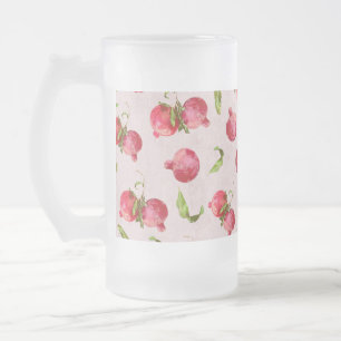 Handgezeichnete botanische Illustration eines Gran Mattglas Bierglas