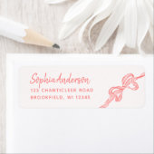 Handgezeichnete Bow Babydusche Rücksendeadressen-A (Insitu)