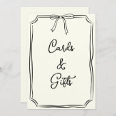 Handgezeichnete Bow Coquette Chic Cards und Gesche (Vorne/Hinten)