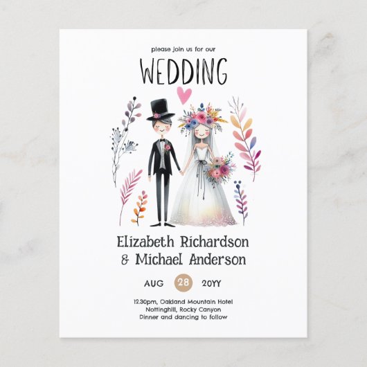 Handgezeichnete Brautgroom Niedlich Funny Wedites (Vorderseite)