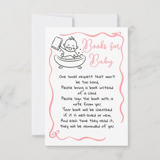 Handgezeichnete Bücher für kleine Mädchen Einladung (Vorderseite)