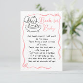 Handgezeichnete Bücher für kleine Mädchen Einladung (Stehend Vorderseite)