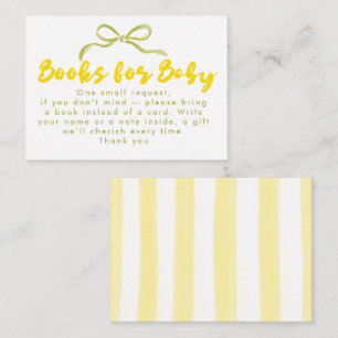 Handgezeichnete Bücher mit Schleife für Baby-Baby- Begleitkarte