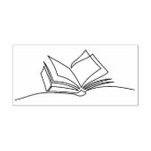 Handgezeichnete Buchseite offen Gummistempel (Prägung)