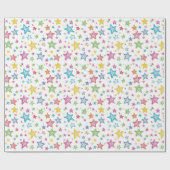 Handgezeichnete bunte Sterne Kinder Geschenkpapier (Flach)