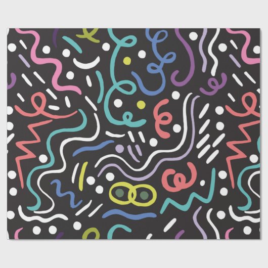 Handgezeichnete Bürste. Abstraktes Muster, Zickzac Geschenkpapier (Flach)