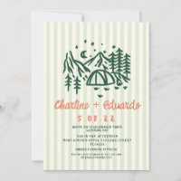 Handgezeichnete Camp Nature Scribble Hochzeit